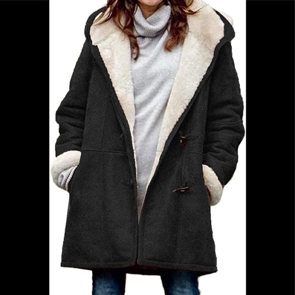 Womens Suede Coat Jackets & Blazers - New Womens Fuzzy Fleece Interior Windproof Coat Multiple Sizes